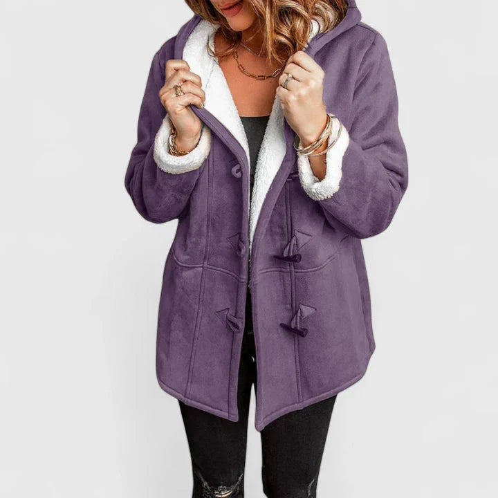 Women’s Mid-Length Coat Toggle Closure
