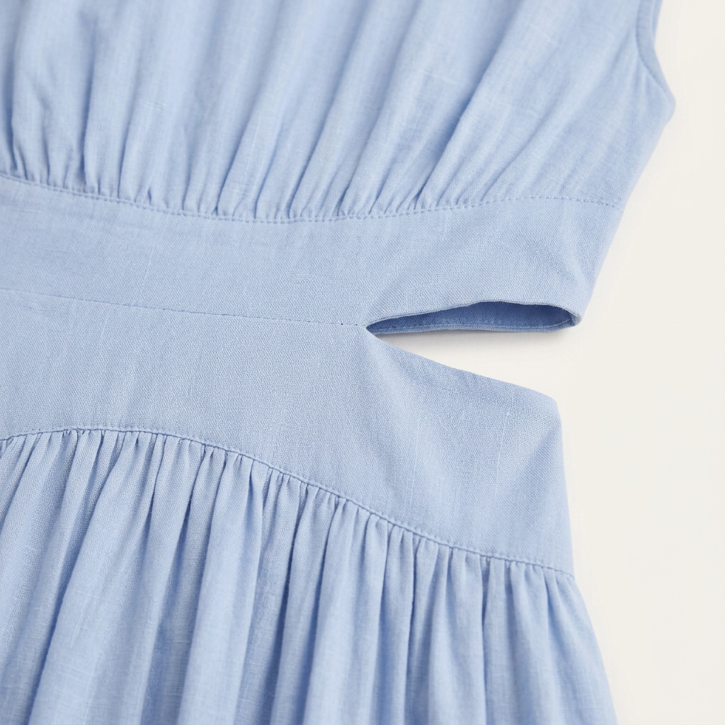 Women's Mock Neck Cut Out Long Dress