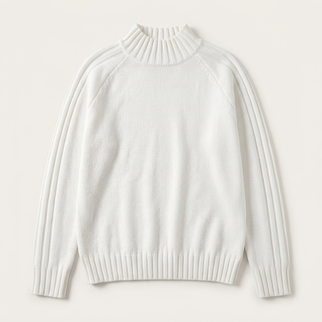 Women’s Mock Neck Sweater Raglan Sleeves