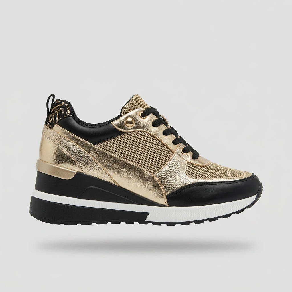 Women's Multi-Panel Low-Wedge Platform Sneakers