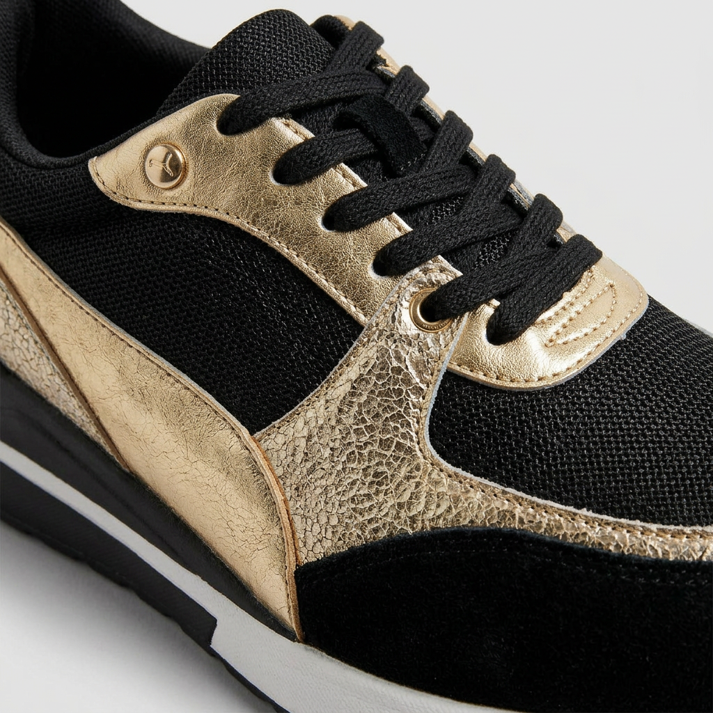 Women's Multi-Panel Low-Wedge Platform Sneakers