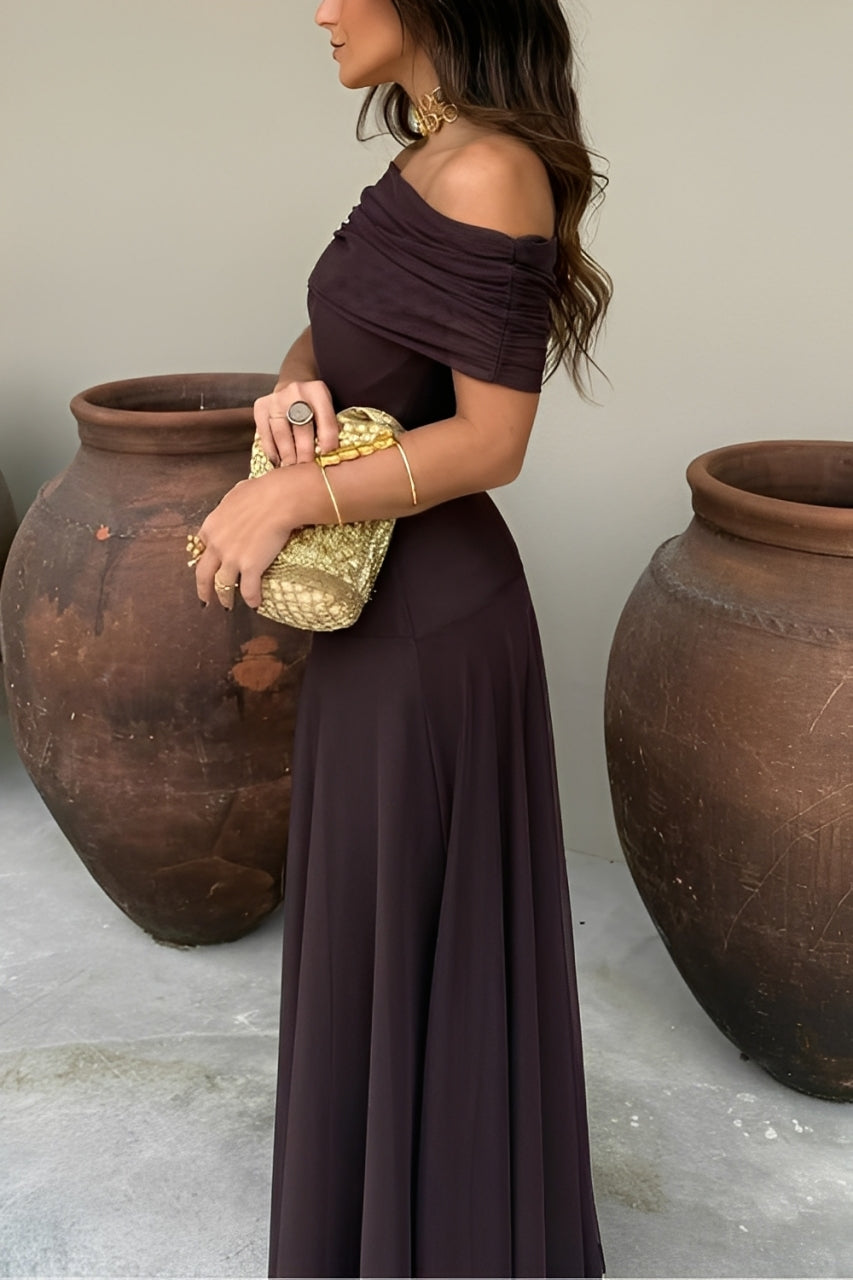 Toledo One Shoulder Mesh Maxi Dress 1