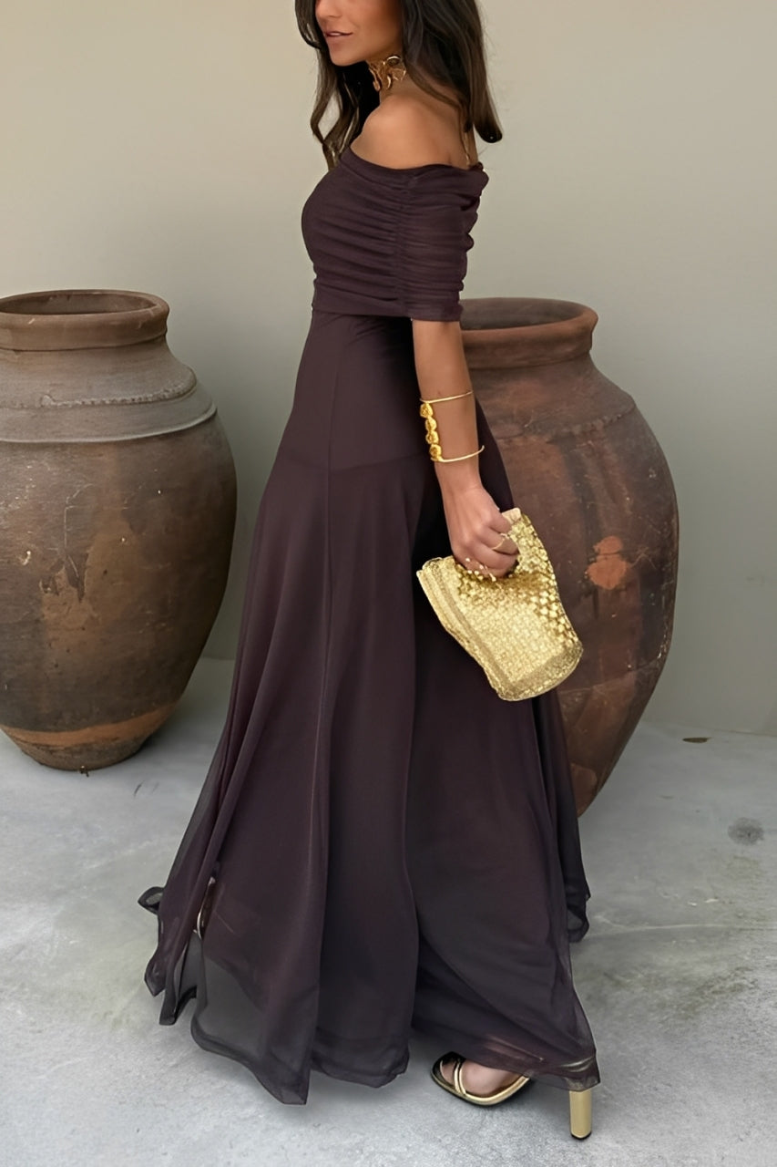 Toledo One Shoulder Mesh Maxi Dress 3