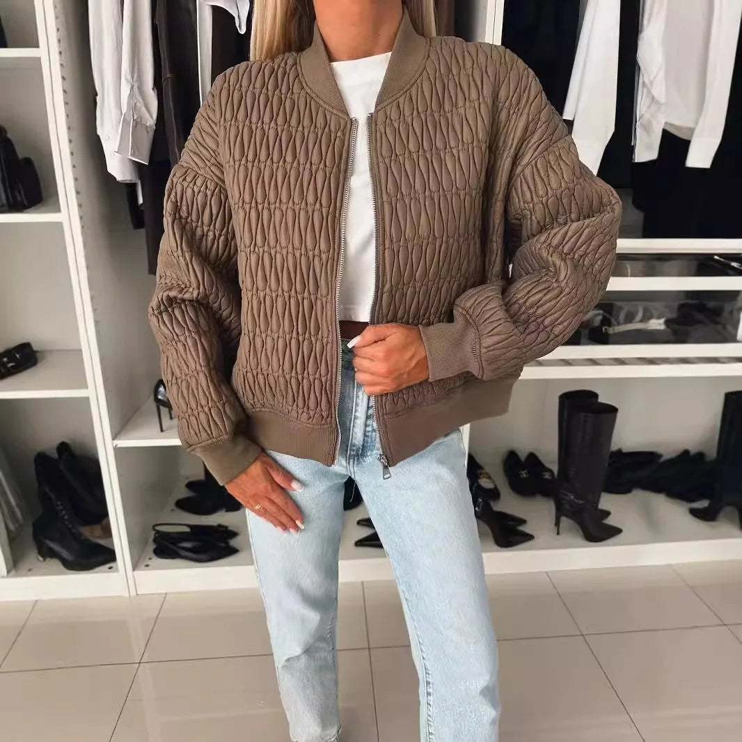 Women’s Outerwear Jacket Long Sleeve Banded Trims