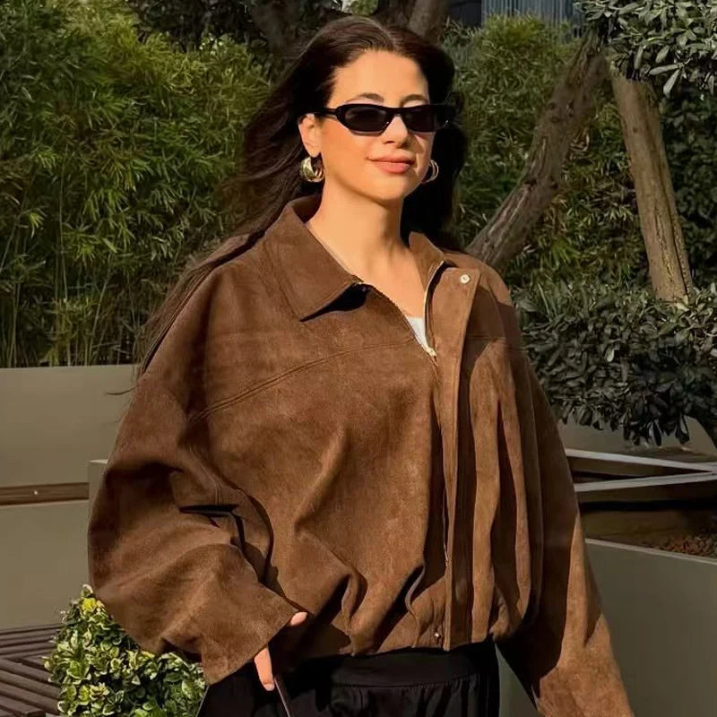 Women’s Outerwear Jacket Long Sleeve Straight Hem