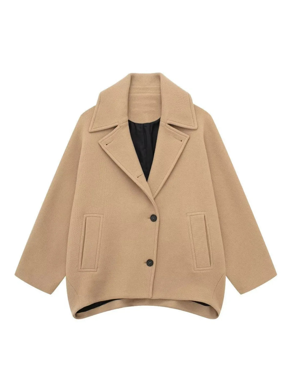Solid Oversized Pocket Button Coat 4