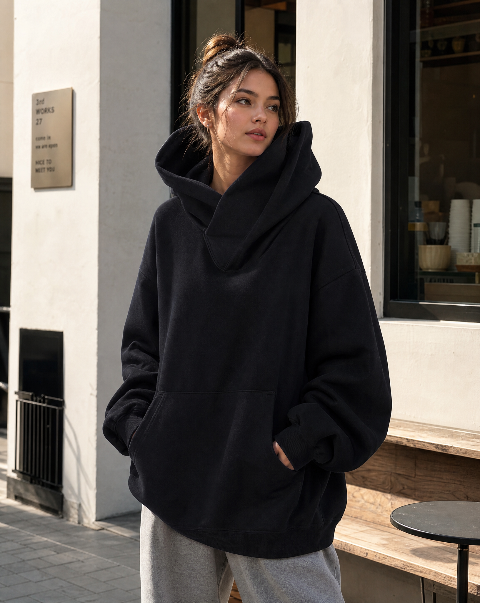 Oversized Women's turtleneck sweatshirt 