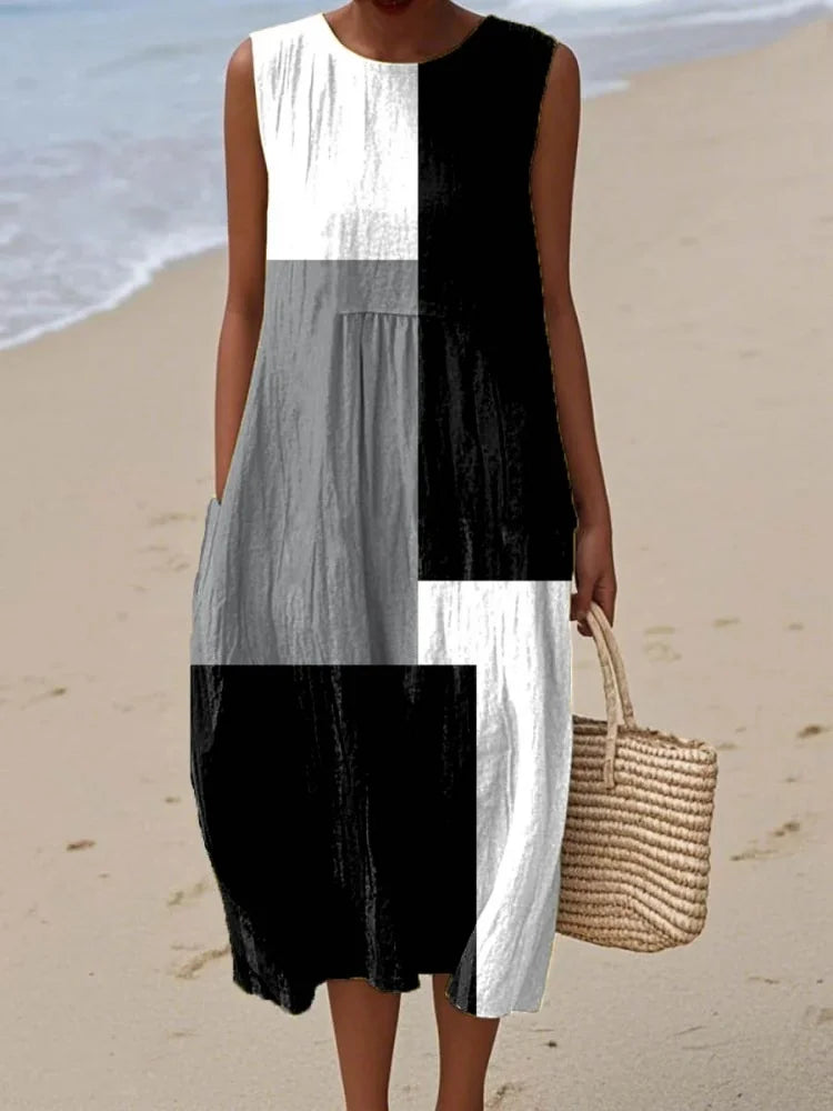 Elena | Elegant Art Midi Dress 4