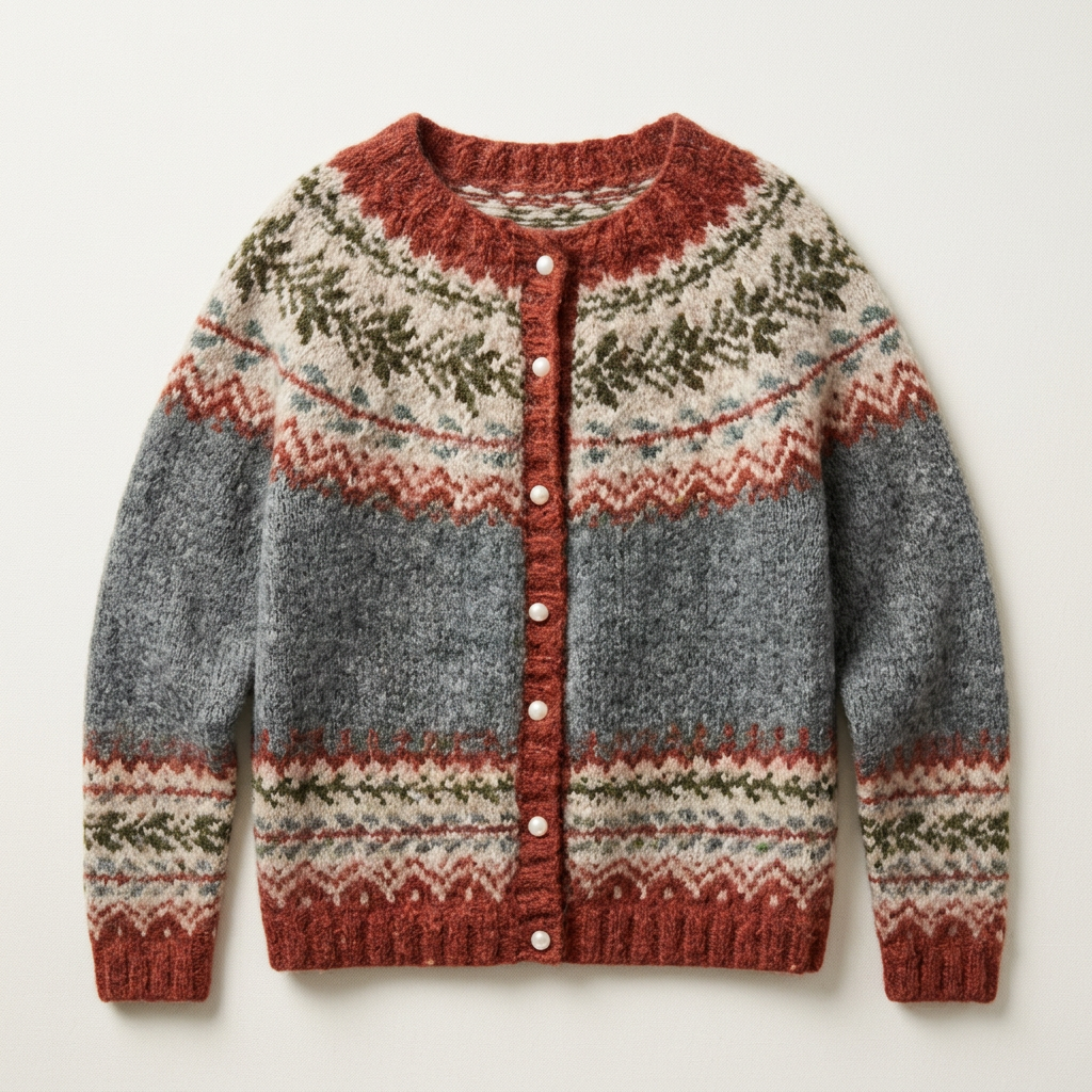 Women’s Patterned Cardigan Button Down Front
