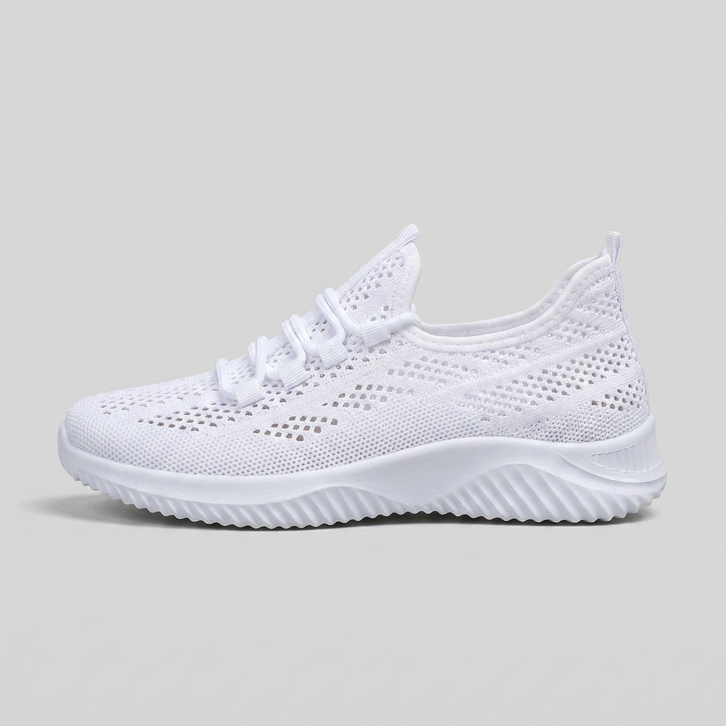 Women's Perforated Knit Flexible Sole Shoes