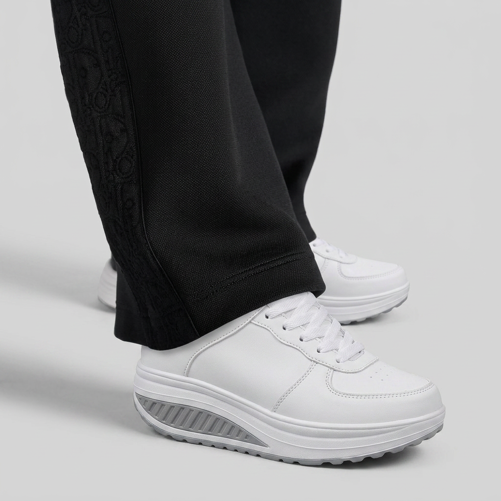 Women's Perforated Toe Low-Cut Wedge Shoes