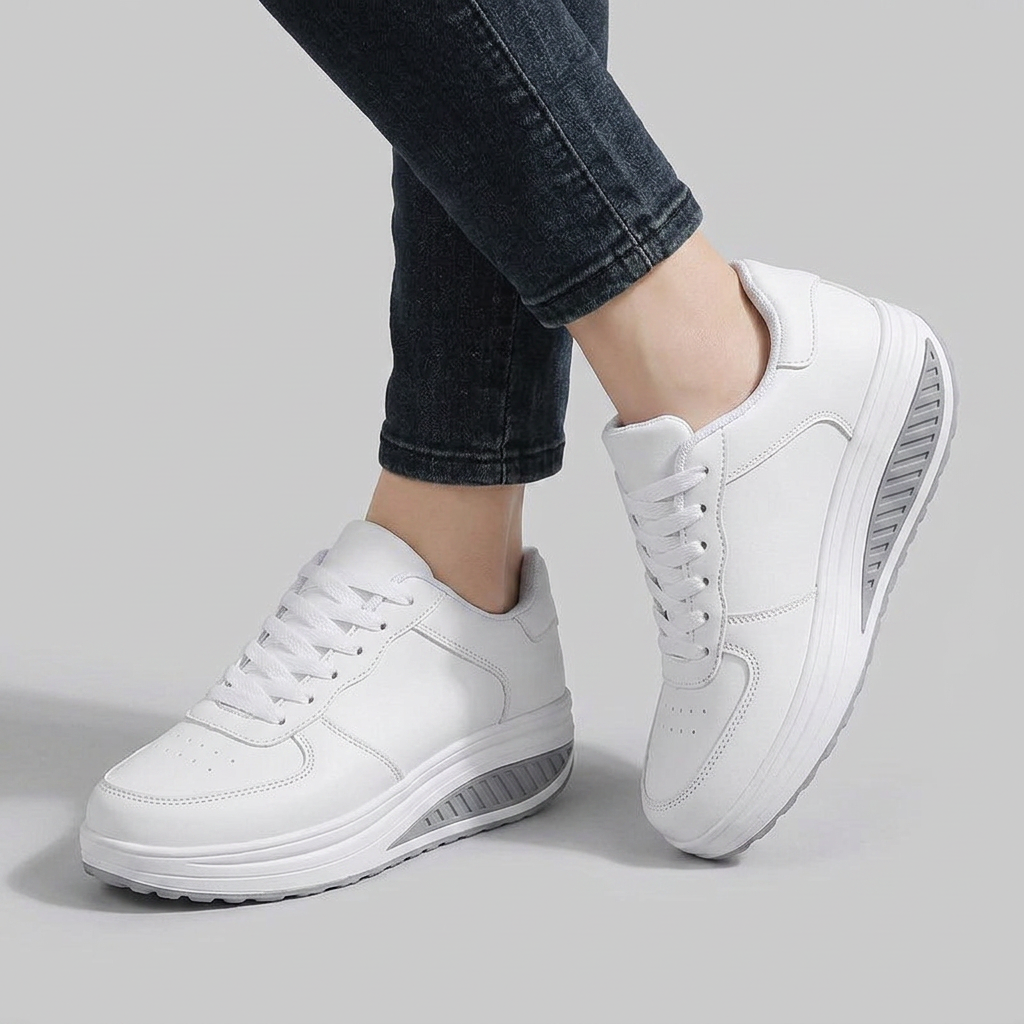 Women's Perforated Toe Low-Cut Wedge Shoes