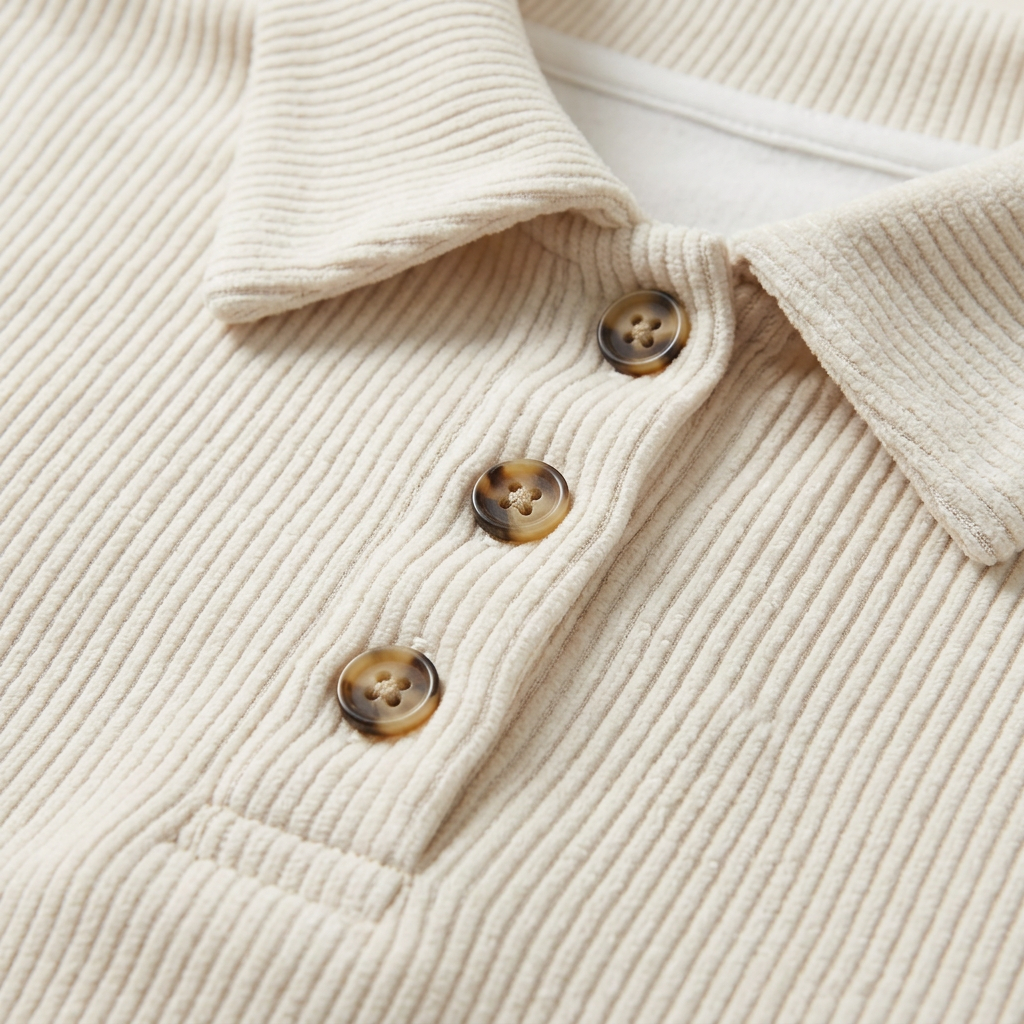 Women’s Polo Collar Sweater Button Placket