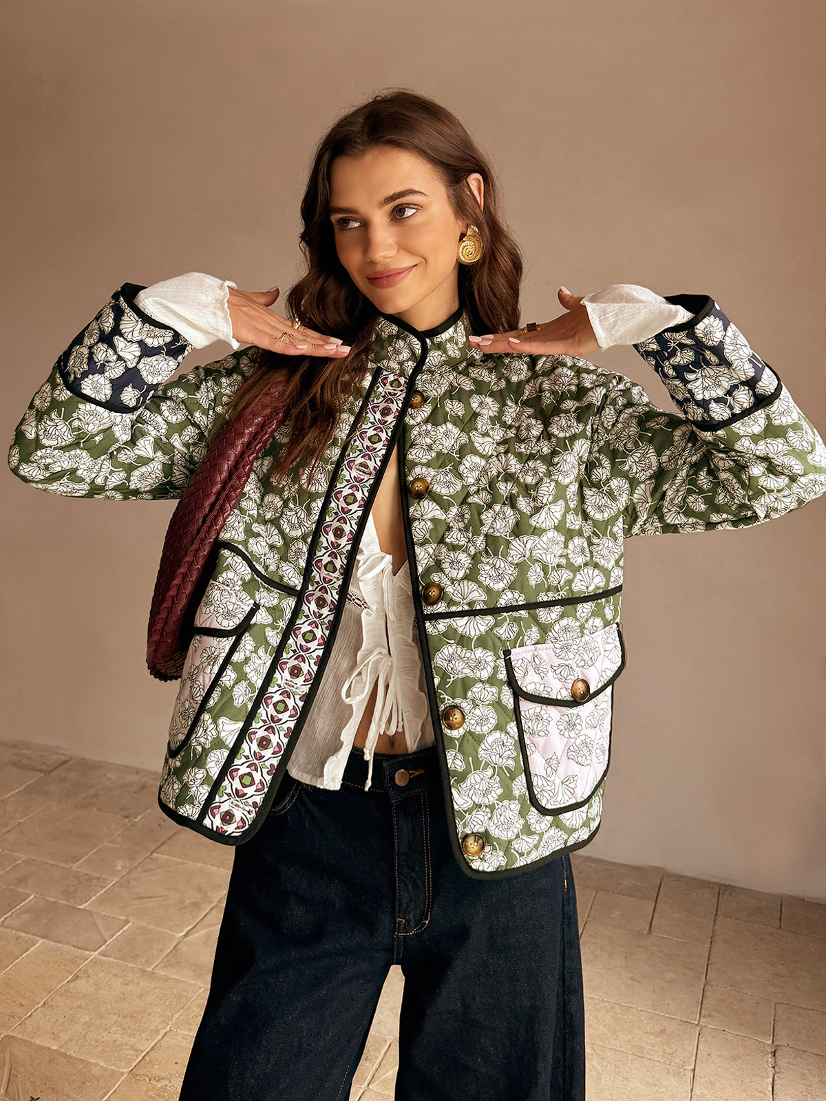Lennox Floral Quilted Jacket – Multicolored, Bohemian and Authentic for a Unique Style 1