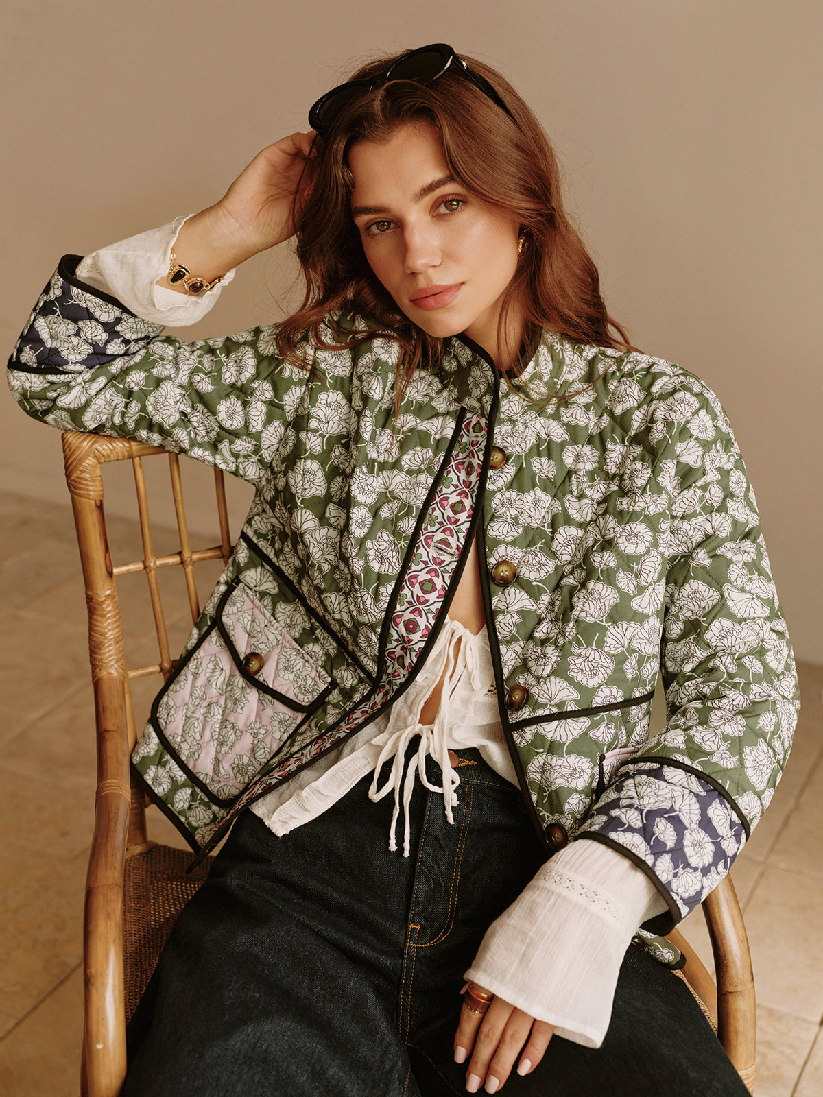 Lennox Floral Quilted Jacket – Multicolored, Bohemian and Authentic for a Unique Style 4
