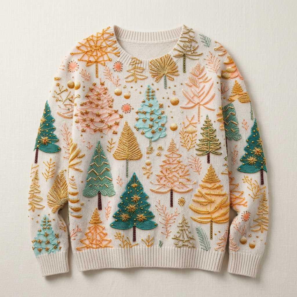 Women’s Pullover Sweater Graphic Christmas Print