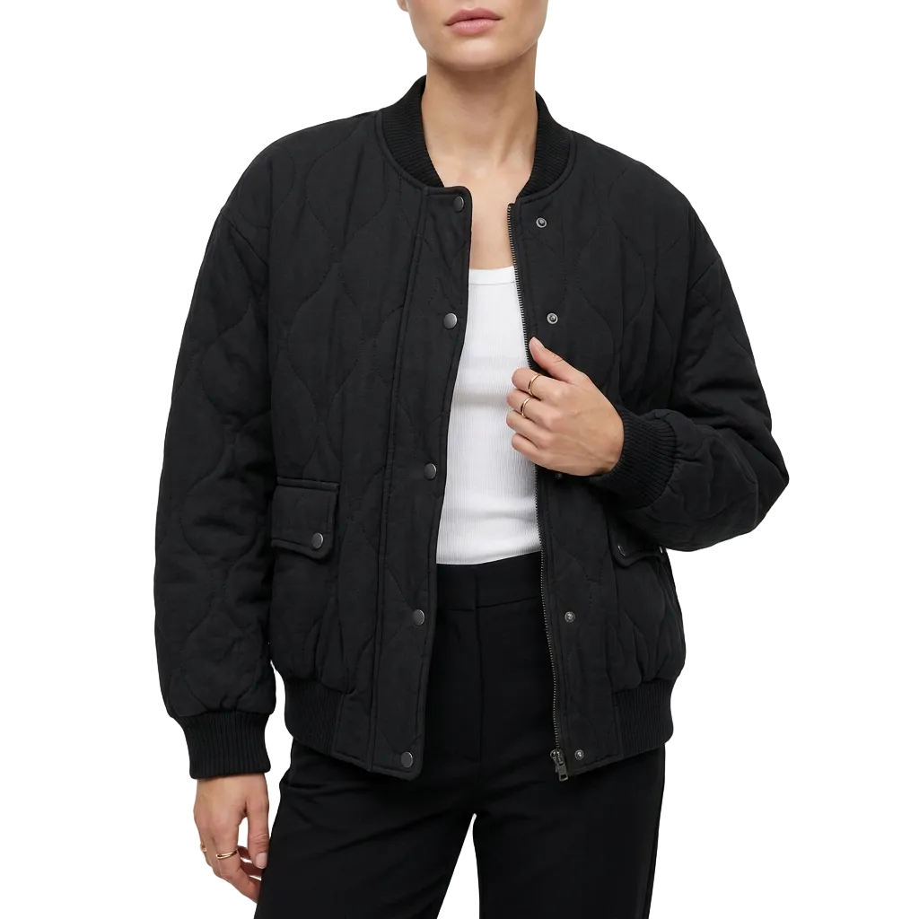 Women's Quilted Bomber Jacket