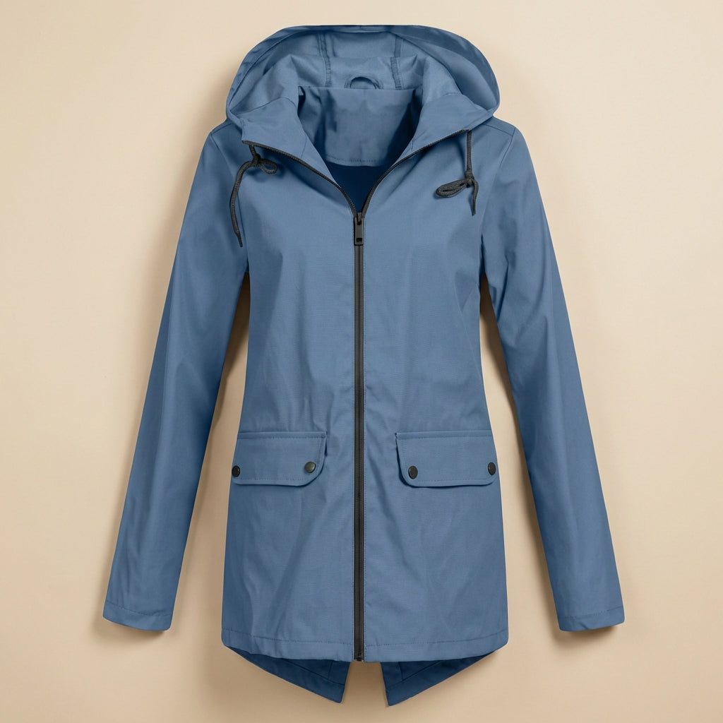 Women’s Rain Jacket Drawstring Hood