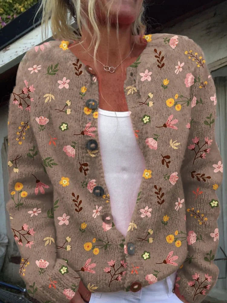 Braelynn Women's Vest – Elegant Floral Pattern Vest with Comfortable Round Neck 3