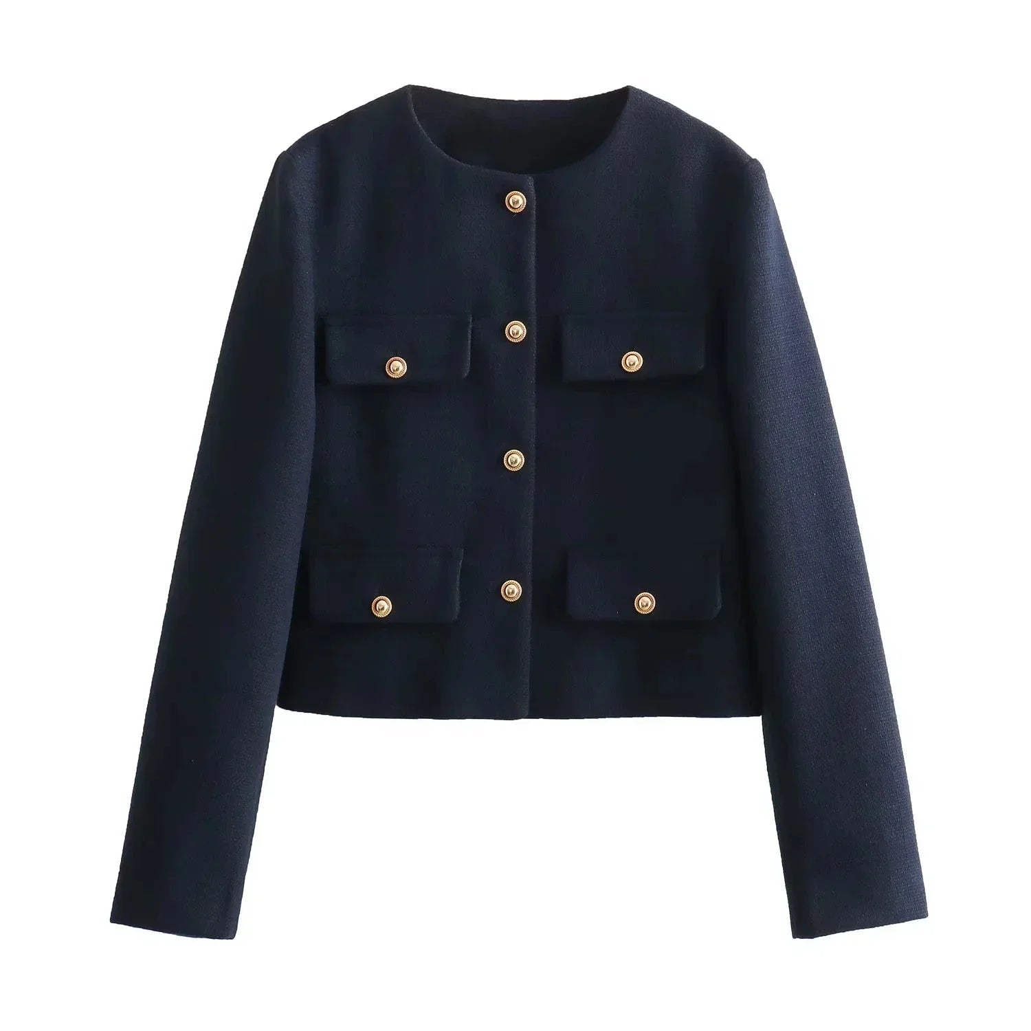 Sara Luxury Women's Jacket – Fitted Jacket with Gold Buttons and Elegant Silhouette 1