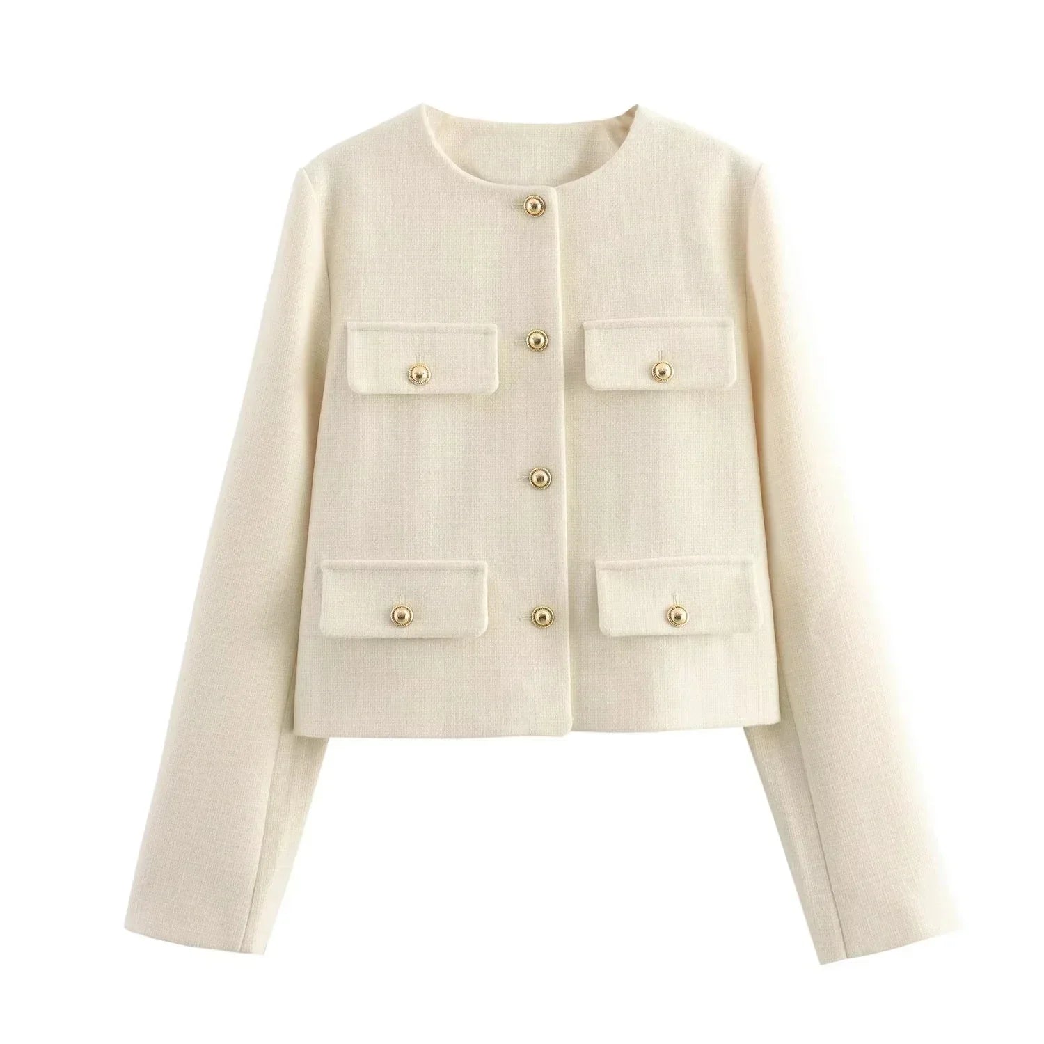 Sara Luxury Women's Jacket – Fitted Jacket with Gold Buttons and Elegant Silhouette 4