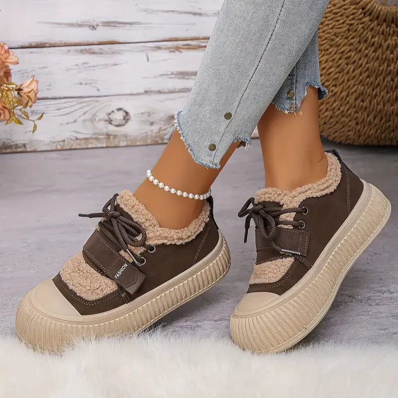 Women's Warm Winter Sneakers – Comfort, Style and Grip 0