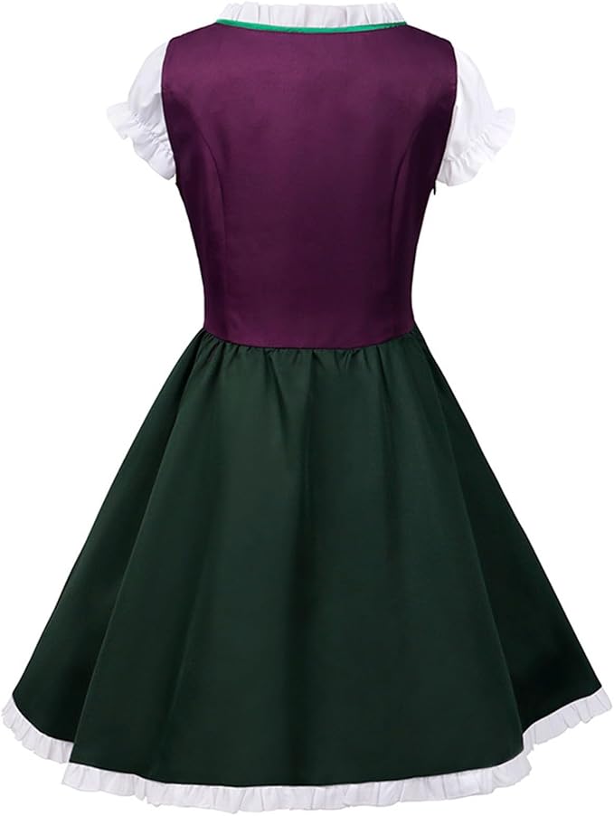 Women's Dress Textile Material | Regular Fit Dirndl Dress with Apron | Lace Waist Design for Oktoberfest & Cultural Events | Vanero 2