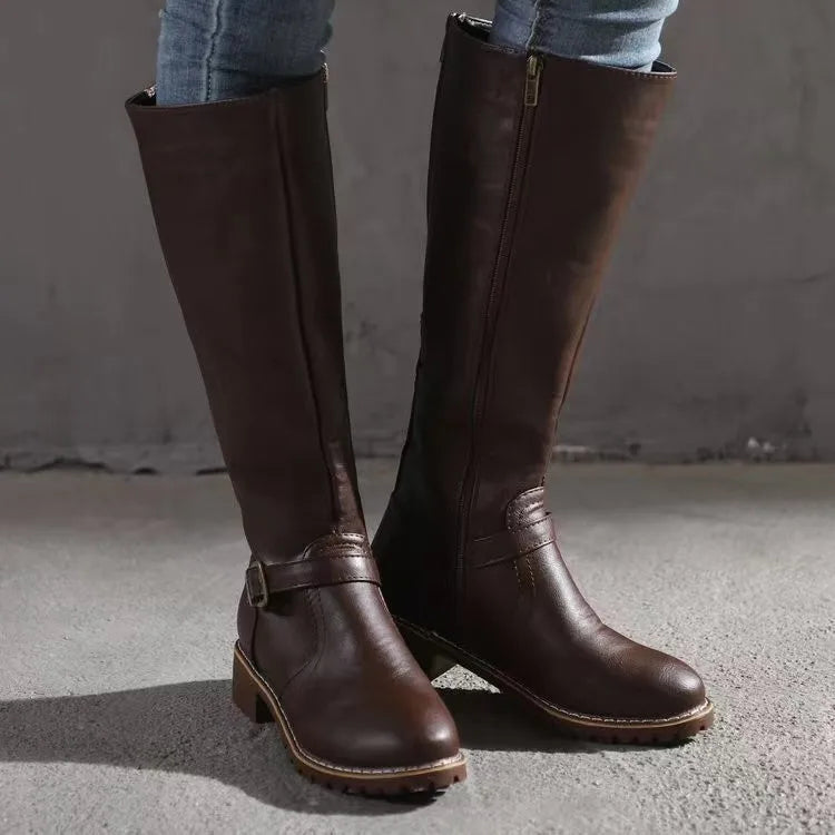 Women's Orthopedic Buckle Leather Boots 2
