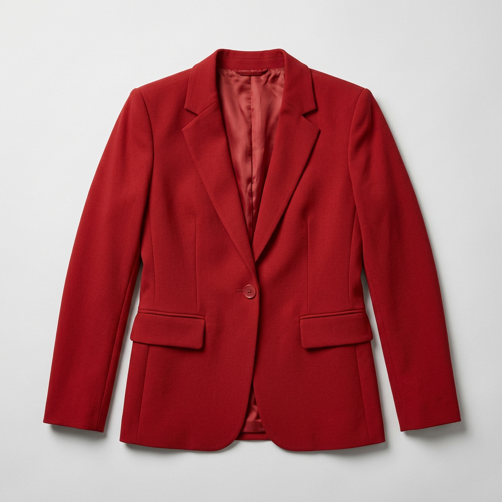 Women's Single-Button Blazer with Notch Lapels