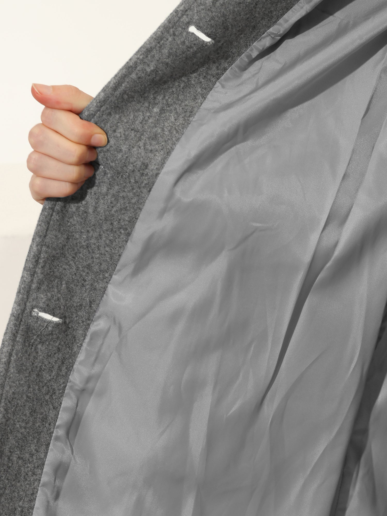Women's Single Breasted Winter Trench Coat 6