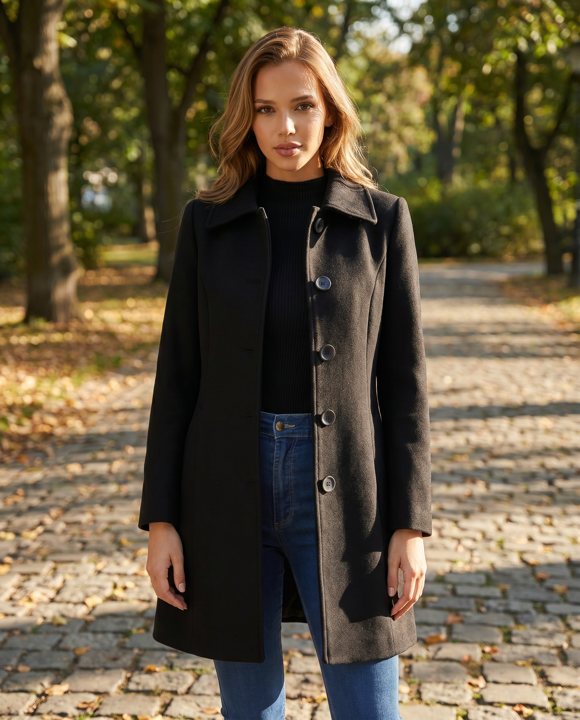 Women's Single Breasted Winter Trench Coat 0