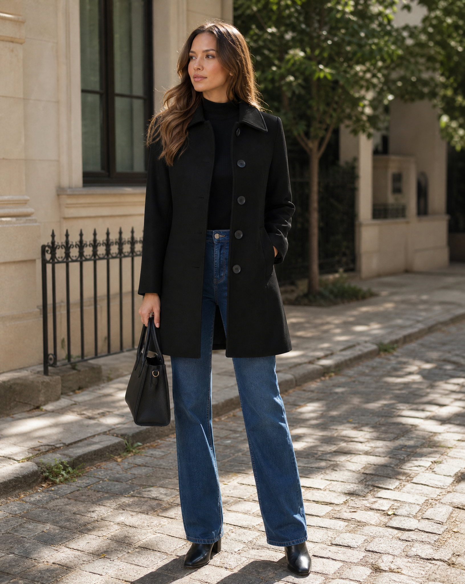 Women's Single Breasted Winter Trench Coat 1