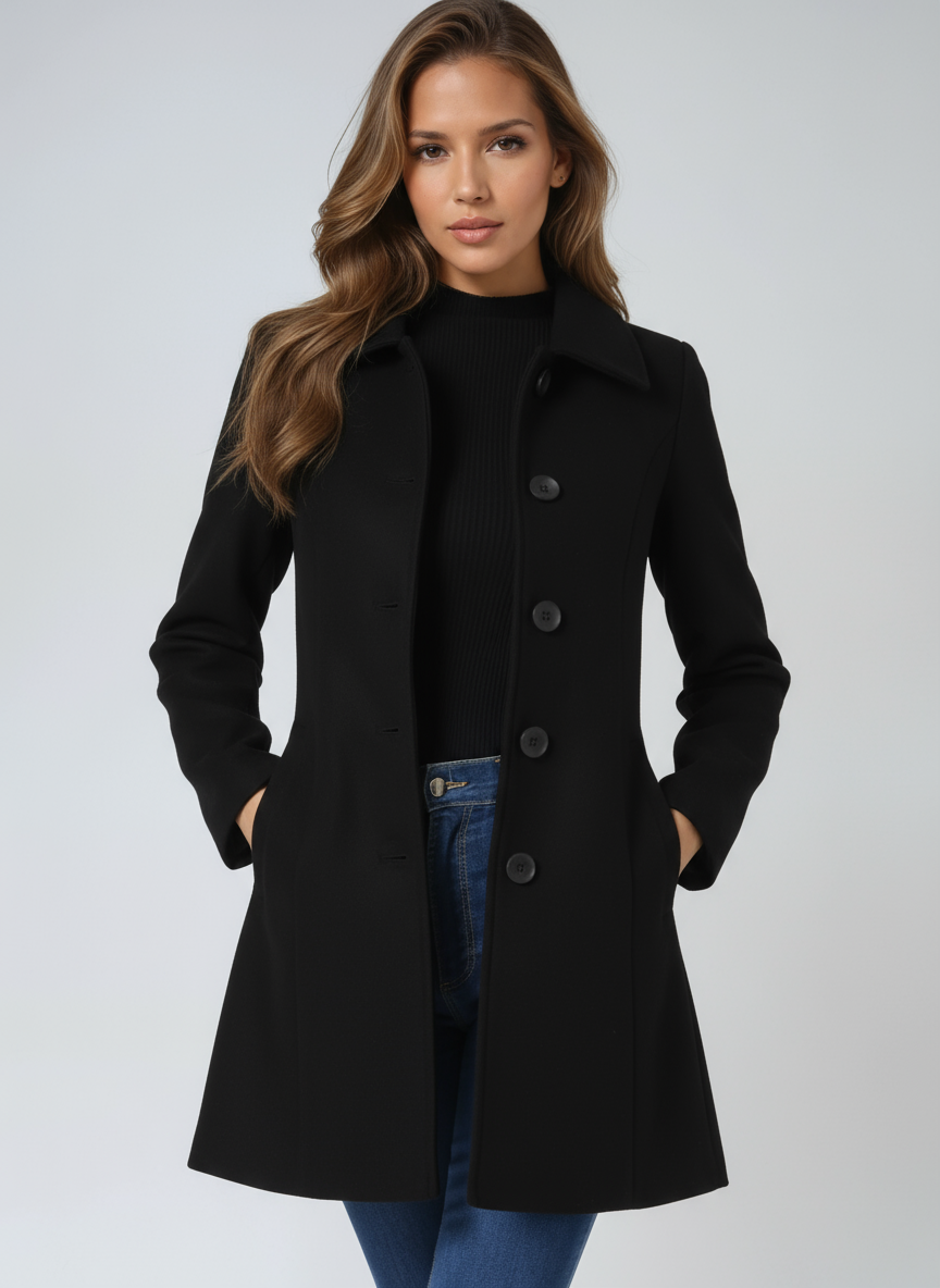 Women's Single Breasted Winter Trench Coat 3