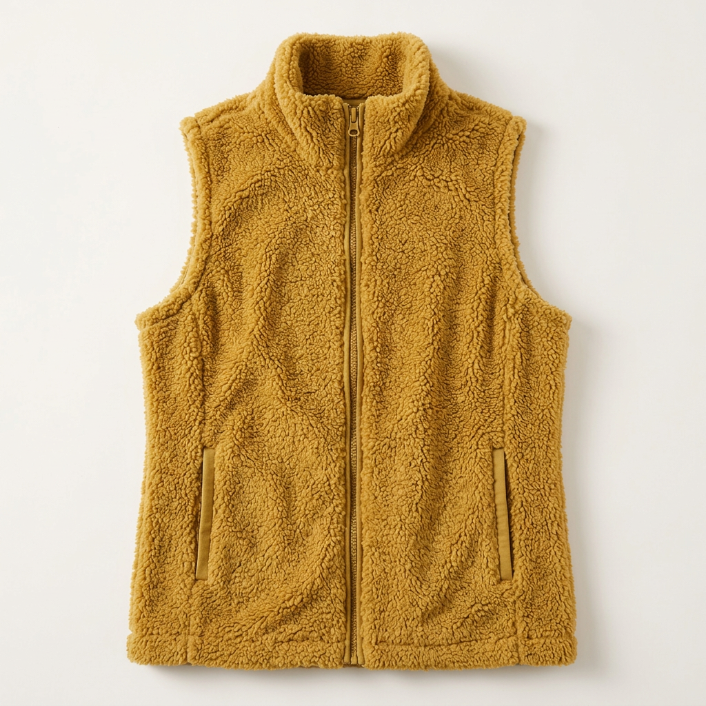 Women’s Sleeveless Vest Stand Collar Front Zipper