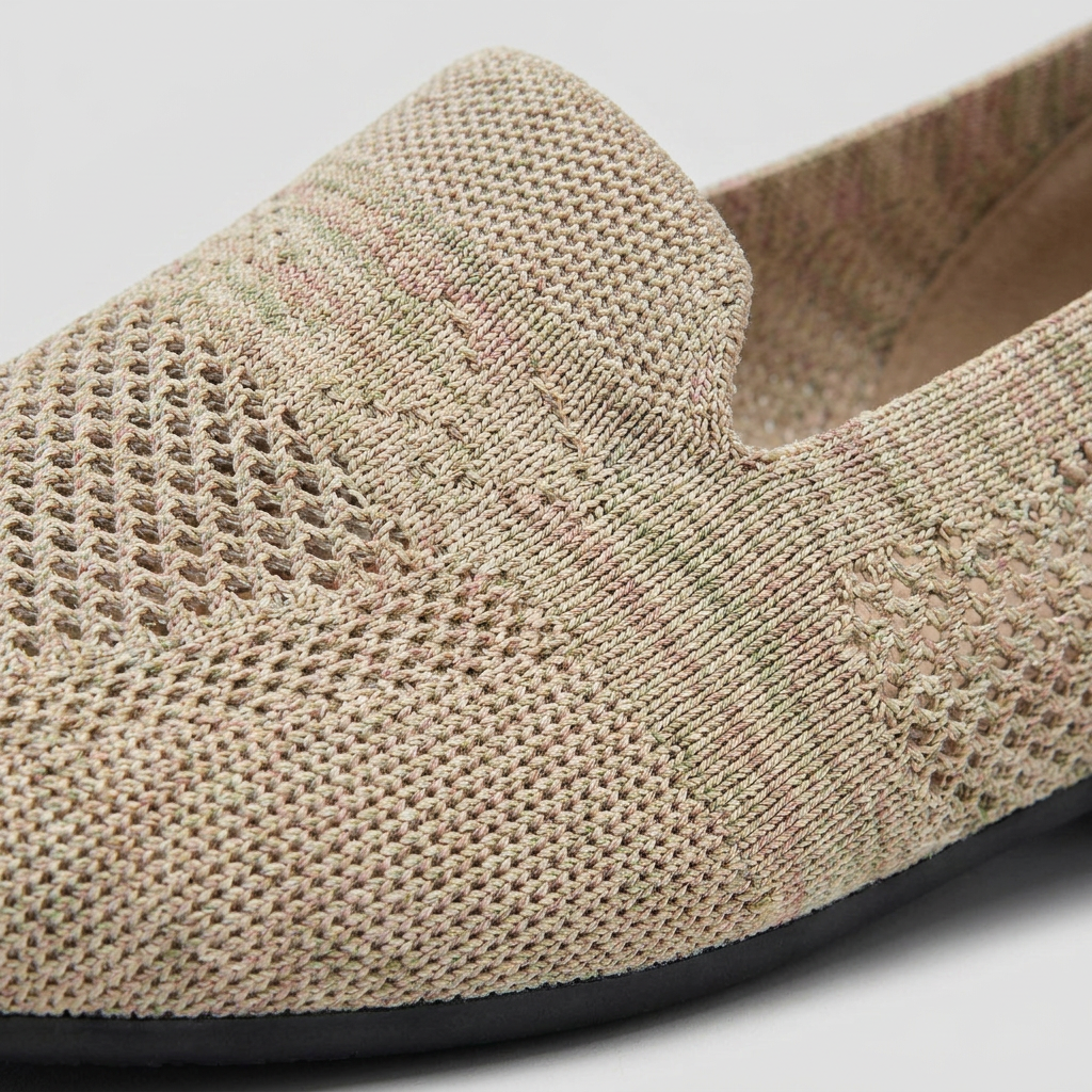 Women's Slip-On Flats with Woven Mesh Design