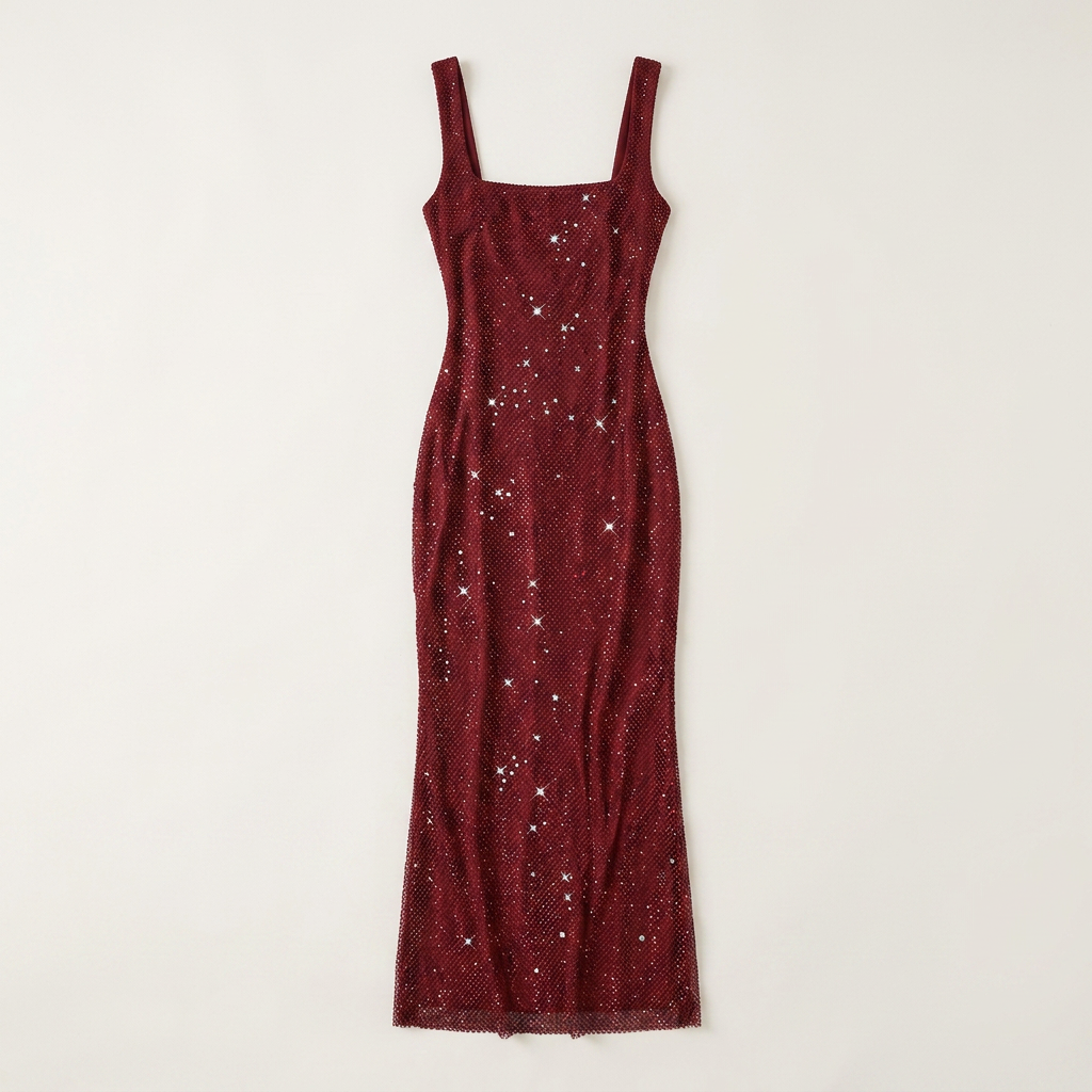 Women's Square Neckline Maxi Dress