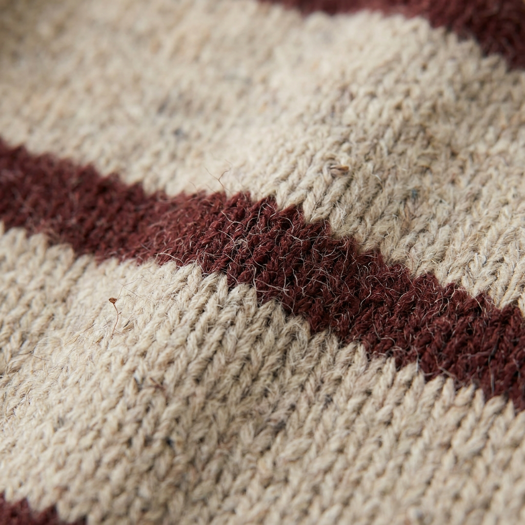 Women’s Striped Knit Sweater V Neck Flat Collar