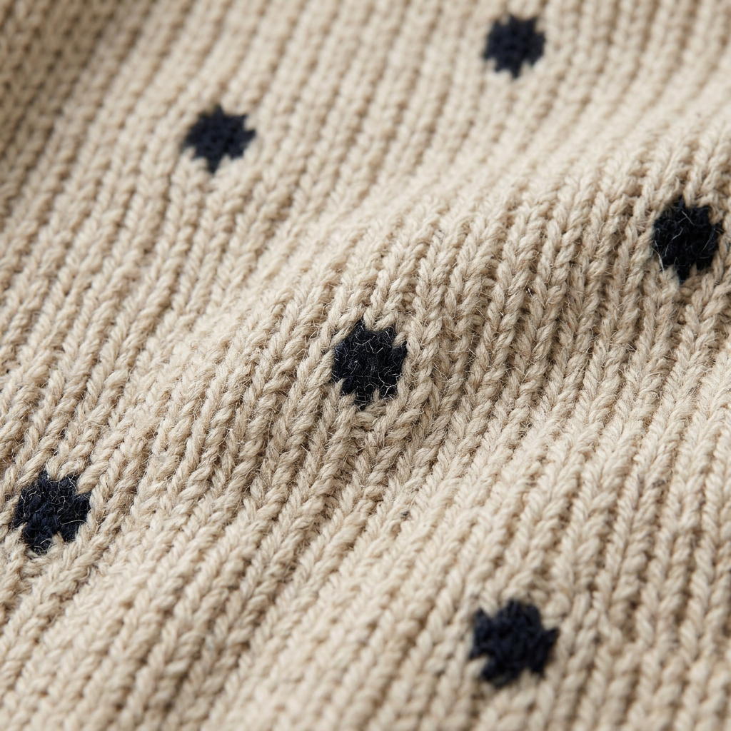 Women’s Sweater Allover Polka Dot Print Crew Neckline