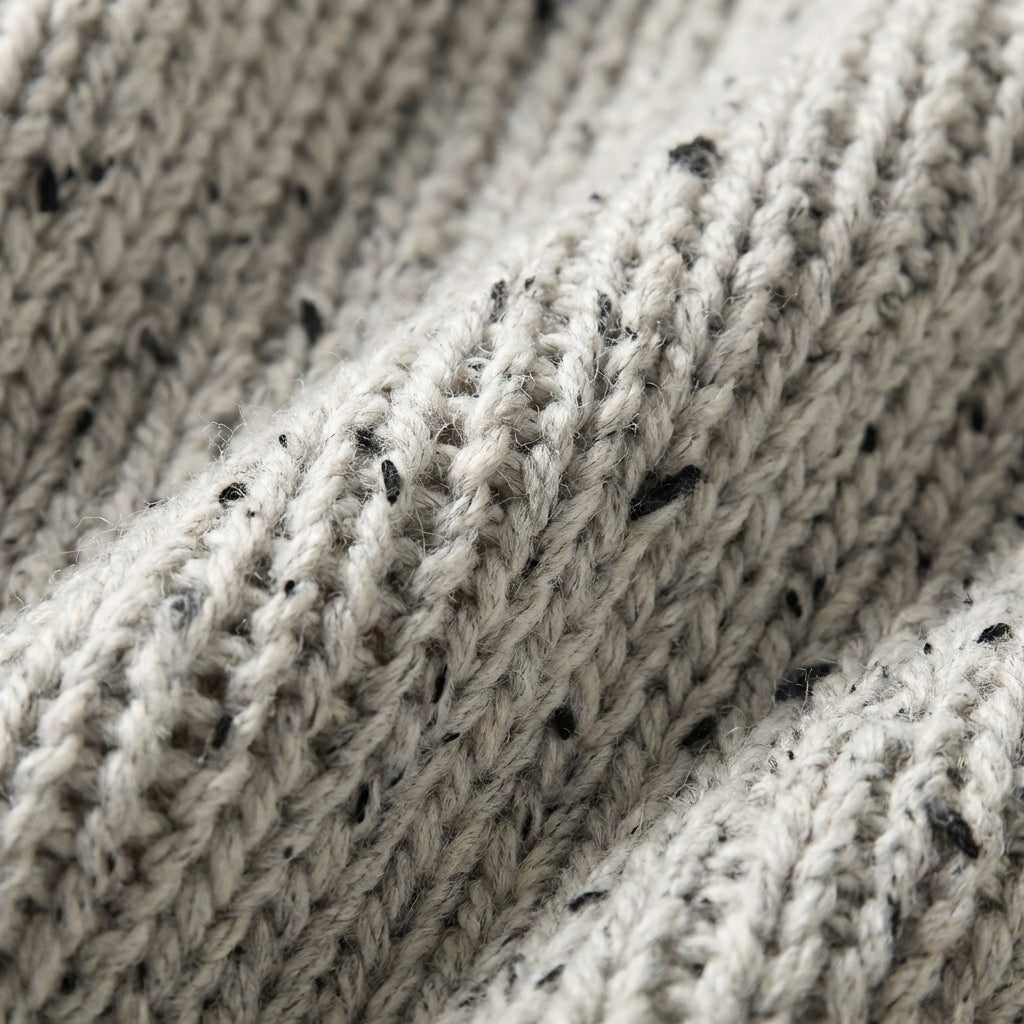 Women’s Sweater Crew Neck Flecked Pattern