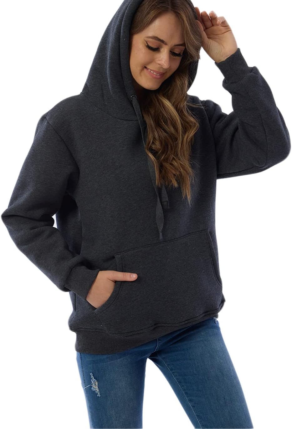 Women's Casual Fleece-Lined Hoodie – Lilly 6