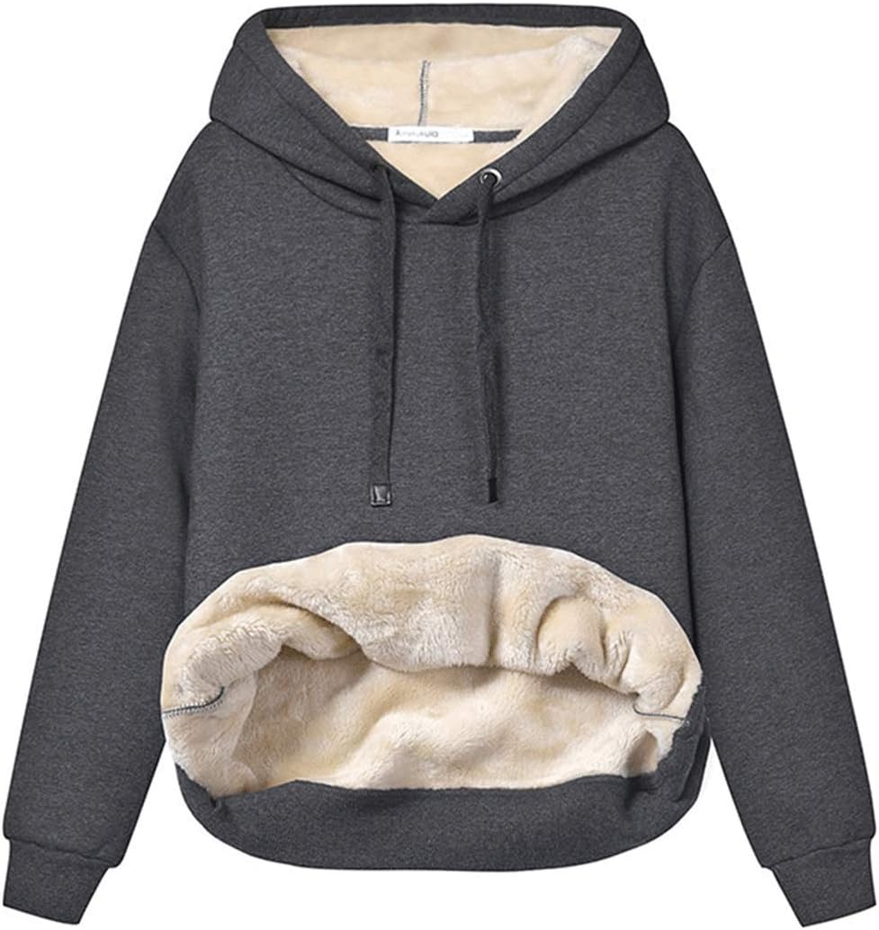 Women's Casual Fleece-Lined Hoodie – Lilly 1