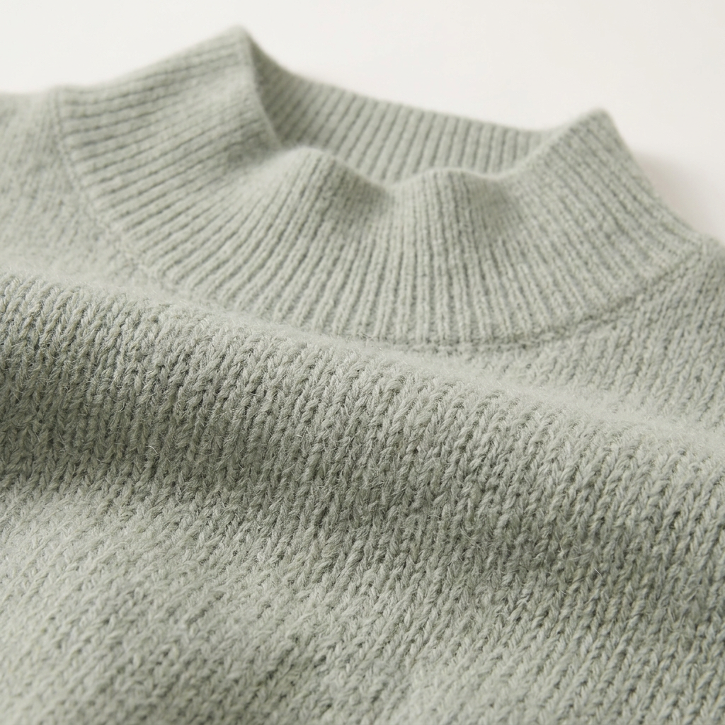 Women’s Sweater Mock Turtleneck Dropped Shoulder