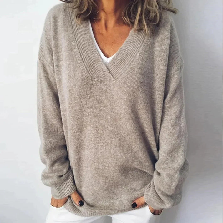 Cashmere V-Neck Women's Jumper - Sofia 0