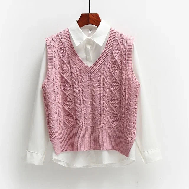 Women's Trendy Pastel Colour Knitted Vest 6