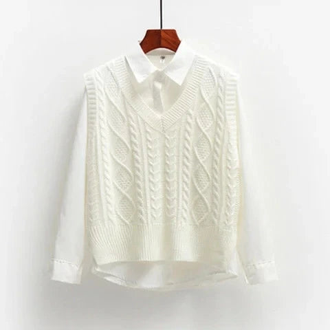 Women's Trendy Pastel Colour Knitted Vest 1