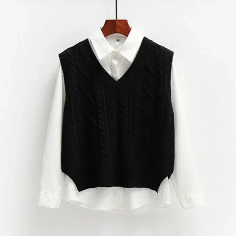 Women's Trendy Pastel Colour Knitted Vest 2