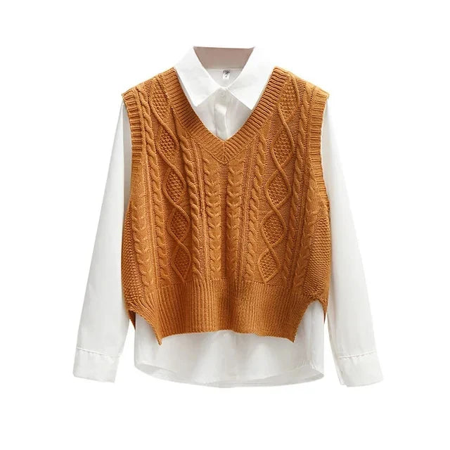 Women's Trendy Pastel Colour Knitted Vest 4