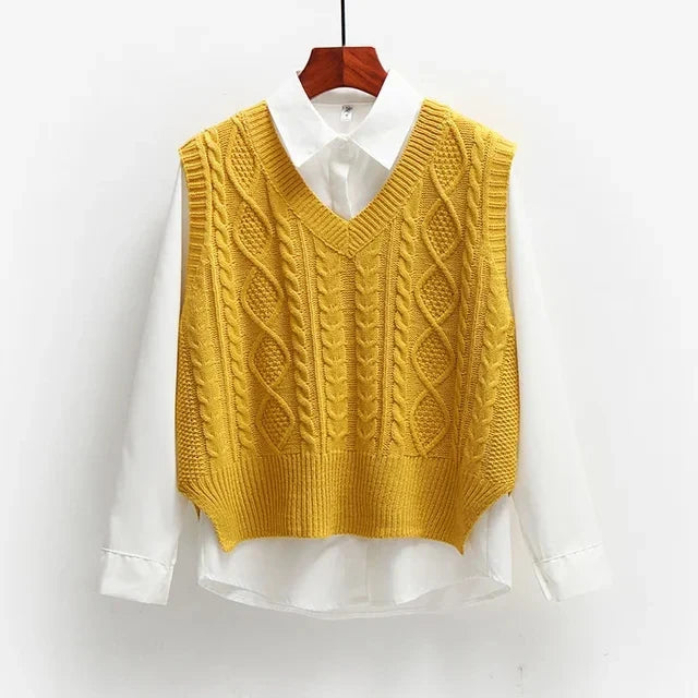 Women's Trendy Pastel Colour Knitted Vest 5