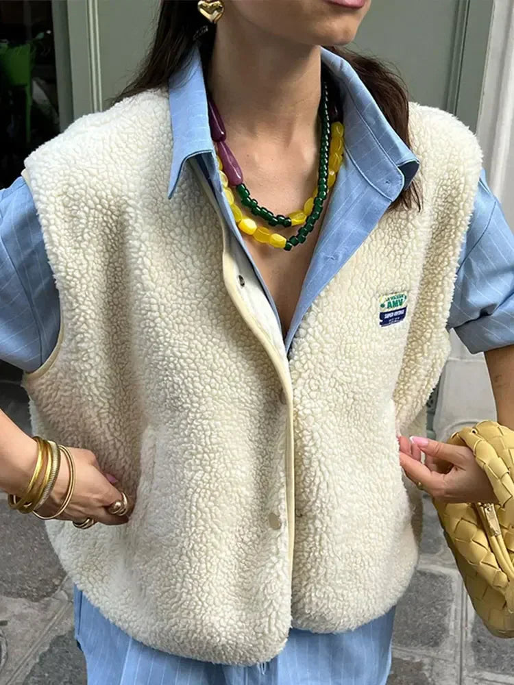 Casual fleece vest for women 5
