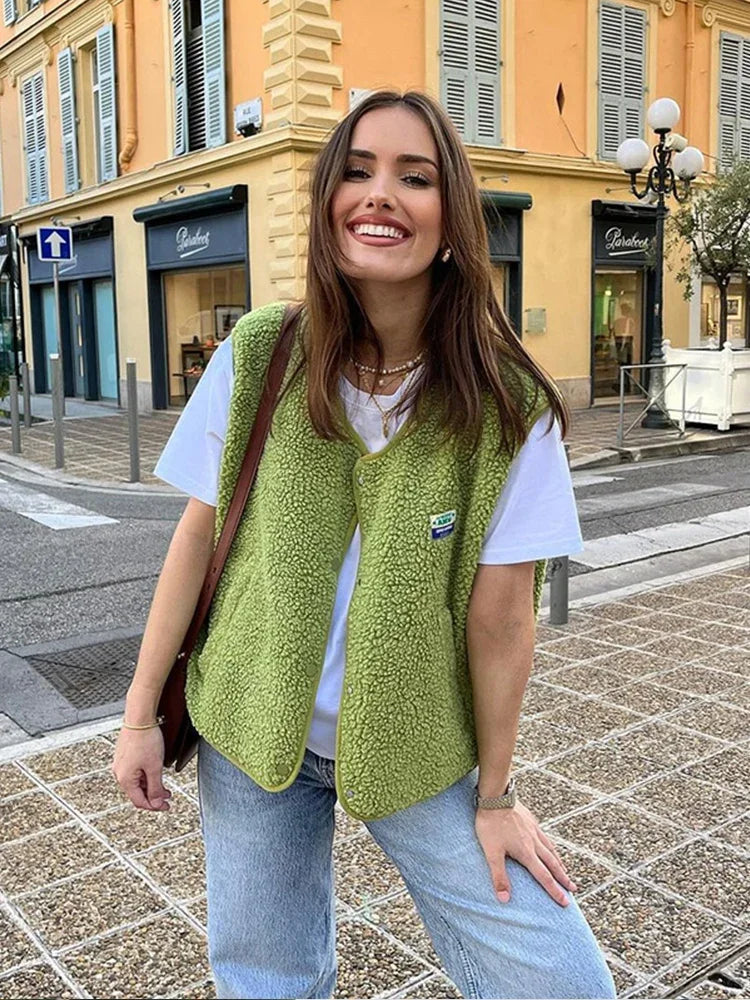 Casual fleece vest for women 0